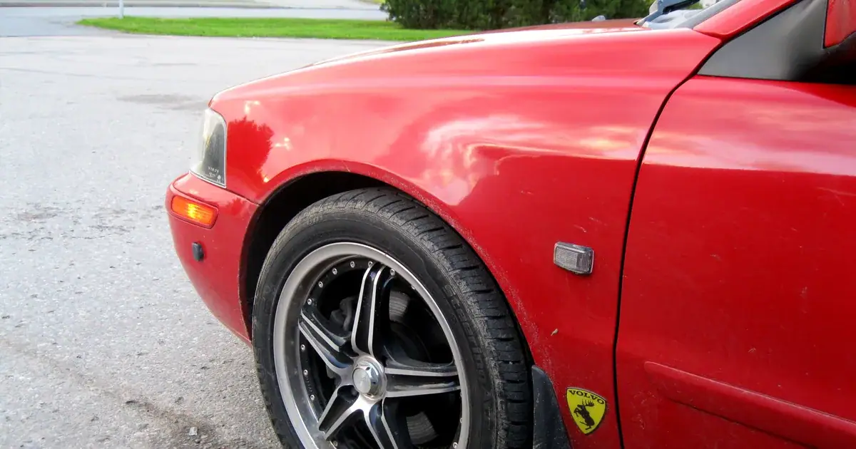Alloy wheel on a car