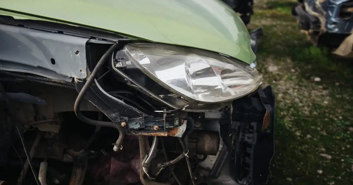 Close-up of a car component