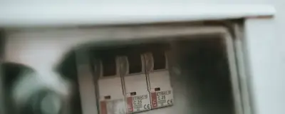 Fuse box with circuit breakers