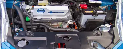 Nissan Leaf electric motor room engine bay