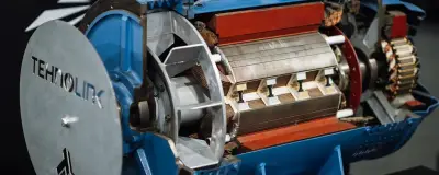 Cutaway motor showing internal parts