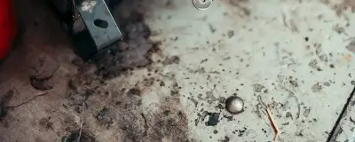 Close-up of an old grease injector