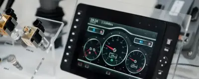 Display showing vehicle measurements