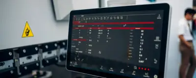 Control panel showing settings and data