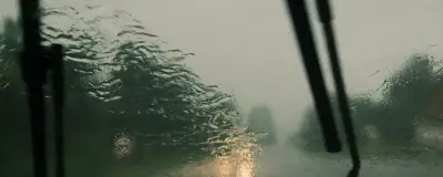 Car on the road during a long trip