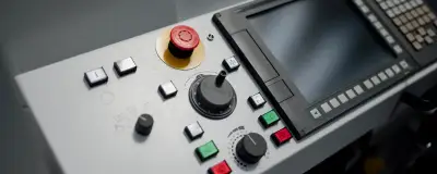 Control panel with buttons and a display