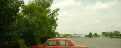 A car parked in the sun