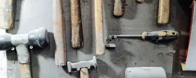 Tools in a car service workshop