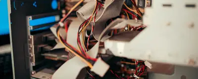 Hardware with wires and components