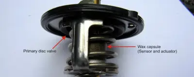 An automotive thermostat