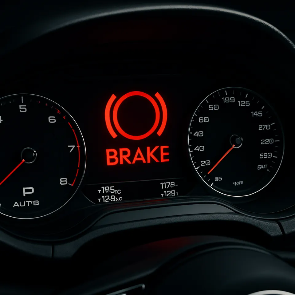 Brake light on dashboard