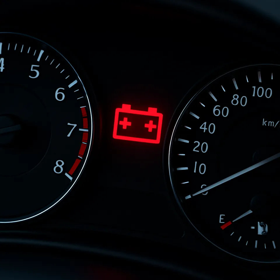 Battery light on dashboard