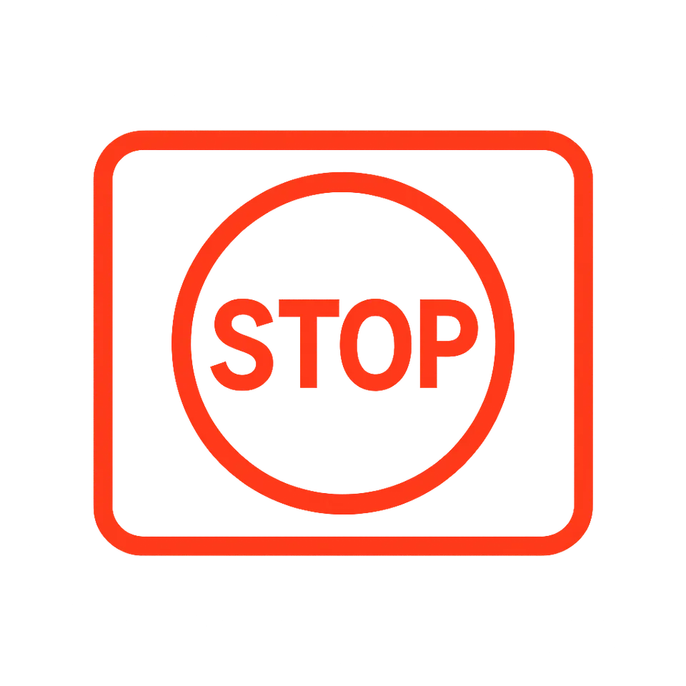 The STOP warning light