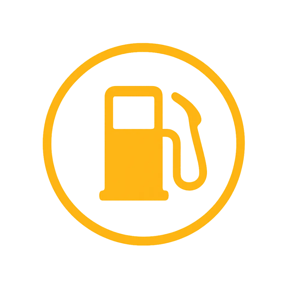 Fuel level warning light